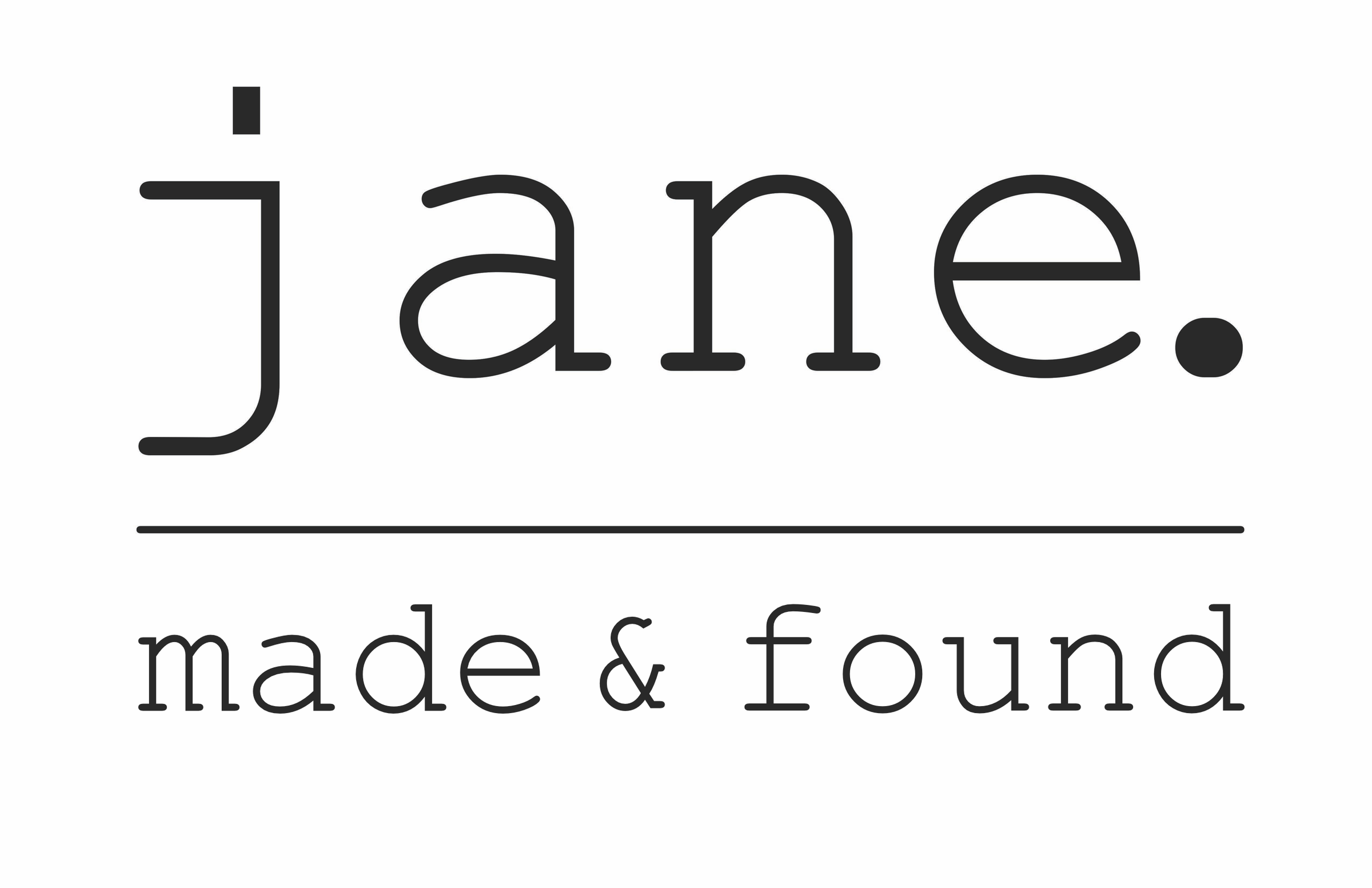 jane. ~made & found~ logo